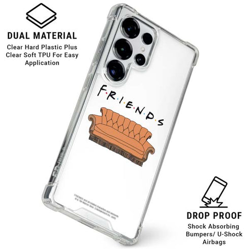 Warner Bros FRIENDS Couch Galaxy S25 Ultra Clear Case