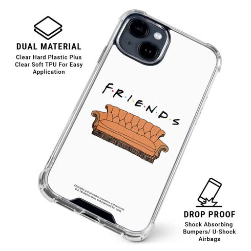 Warner Bros FRIENDS Couch iPhone 15 Clear Case
