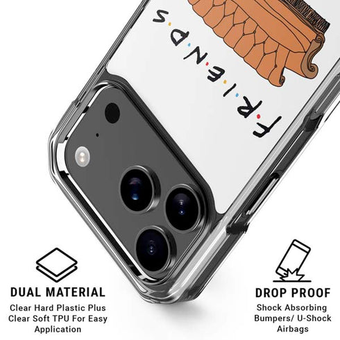 Warner Bros FRIENDS Couch iPhone 17 Pro Max Clear Case