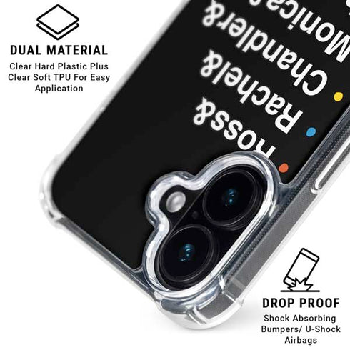 Warner Bros FRIENDS Crew iPhone 16 Plus Clear Case