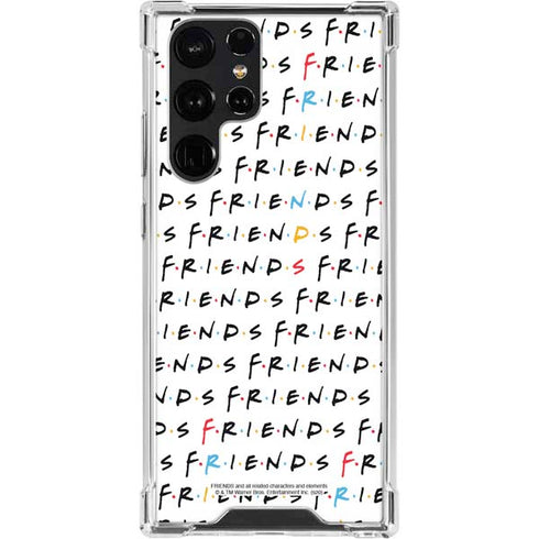 Warner Bros FRIENDS Pattern Galaxy S23 Ultra Clear Case