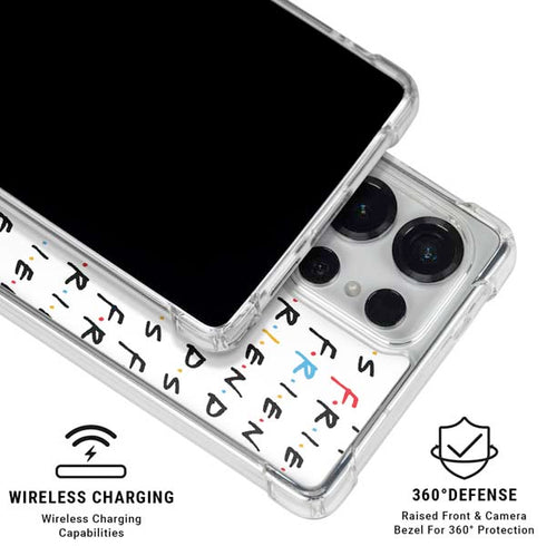 Warner Bros FRIENDS Pattern Galaxy S26 Ultra Clear Case