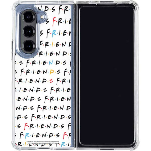 Warner Bros FRIENDS Pattern Galaxy Z Fold5 5G Clear Case