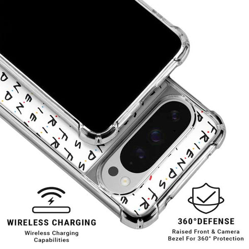 Warner Bros FRIENDS Pattern Google Pixel 10 Pro XL Clear Case