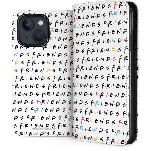 Warner Bros FRIENDS Pattern iPhone 15 Folio Case