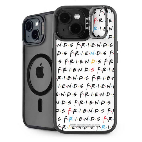 Warner Bros FRIENDS Pattern iPhone 15 Plus Kickstand Case