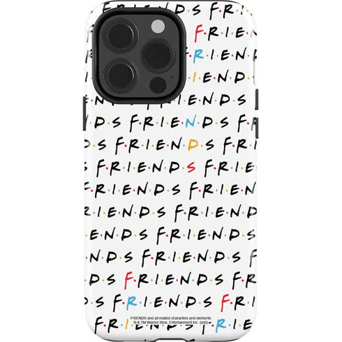 Warner Bros FRIENDS Pattern iPhone 15 Pro Impact Case