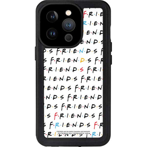 Warner Bros FRIENDS Pattern iPhone 15 Pro Waterproof Case