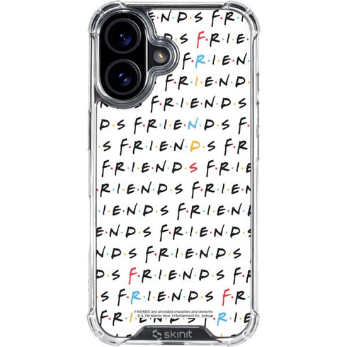 Warner Bros FRIENDS Pattern iPhone 16 Clear Case