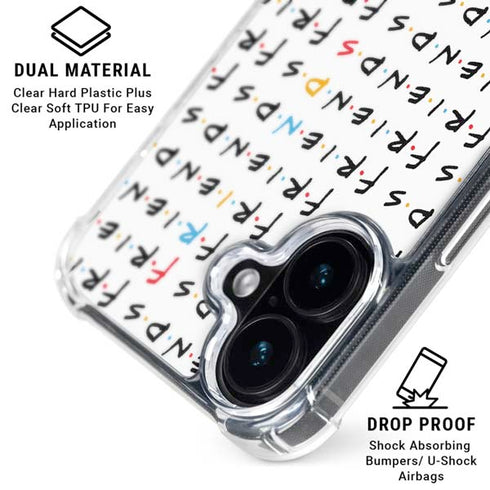 Warner Bros FRIENDS Pattern iPhone 16 MagSafe Case