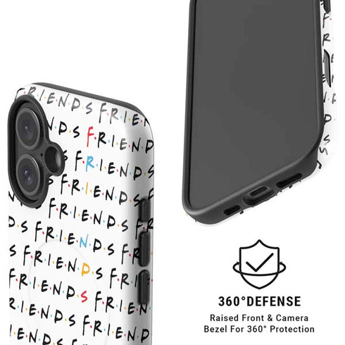 Warner Bros FRIENDS Pattern iPhone 16 Magsafe Impact Case
