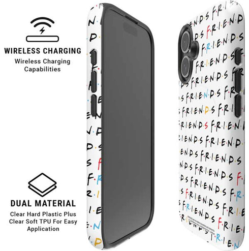Warner Bros FRIENDS Pattern iPhone 16 Magsafe Impact Case