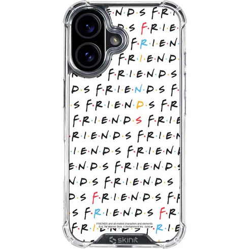 Warner Bros FRIENDS Pattern iPhone 16 Plus Clear Case