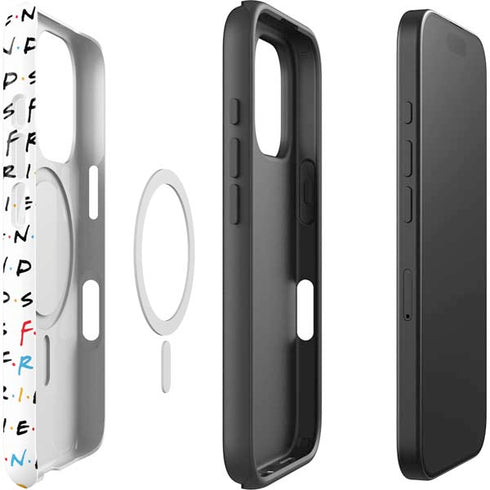 Warner Bros FRIENDS Pattern iPhone 16 Pro Magsafe Impact Case