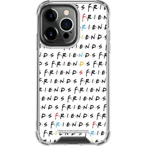 Warner Bros FRIENDS Pattern iPhone 16 Pro Max Clear Case