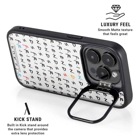 Warner Bros FRIENDS Pattern iPhone 16 Pro Max Kickstand Case