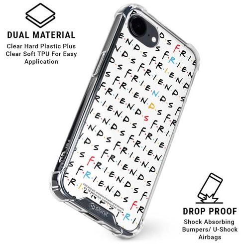 Warner Bros FRIENDS Pattern iPhone 16e Clear Case