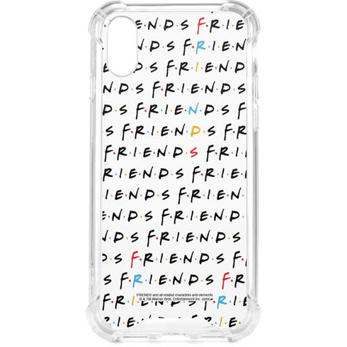 Warner Bros FRIENDS Pattern iPhone XS Clear Case