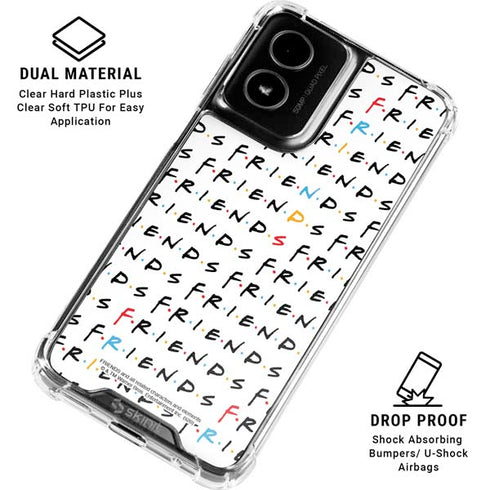 Warner Bros FRIENDS Pattern Moto G Power 5G (2024) Clear Case