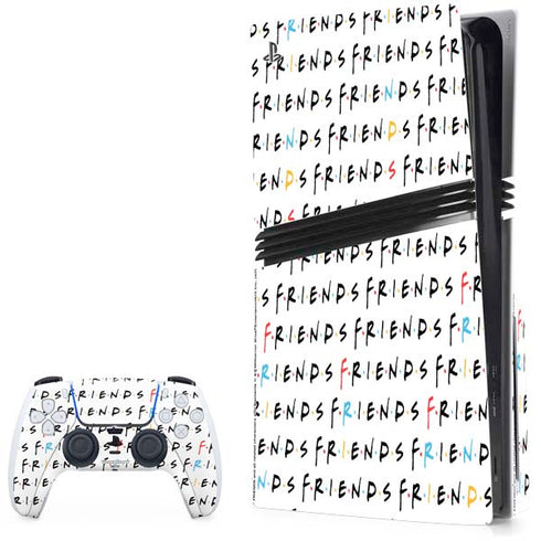 Warner Bros FRIENDS Pattern PS5 Pro Disk Bundle Skin