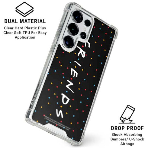 Warner Bros FRIENDS Polka Dots Galaxy S25 Ultra Clear Case