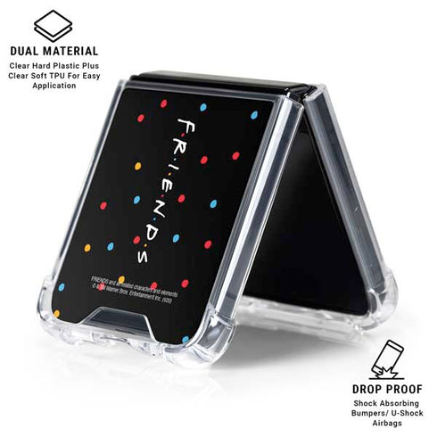 Warner Bros FRIENDS Polka Dots Galaxy Z Flip6 Clear Case