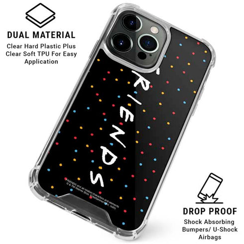 Warner Bros FRIENDS Polka Dots iPhone 16 Pro Max Clear Case