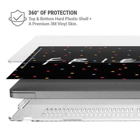 Warner Bros FRIENDS Polka Dots MacBook Pro 14in (2021-24) Case plus Skin