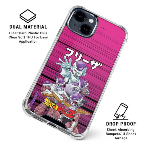 Dragon Ball Z Frieza Evolution iPhone 14 Plus Clear Case
