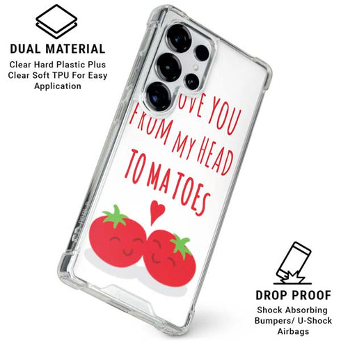 From My Head Tomatoes Galaxy S25 Ultra Clear Case
