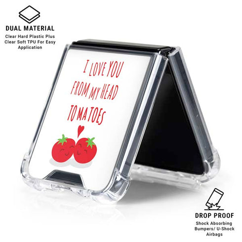 From My Head Tomatoes Galaxy Z Flip6 Clear Case