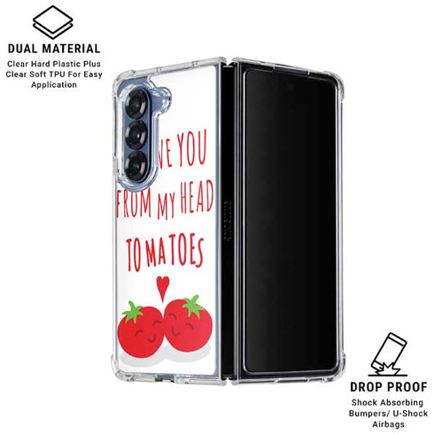 From My Head Tomatoes Galaxy Z Fold6 Clear Case