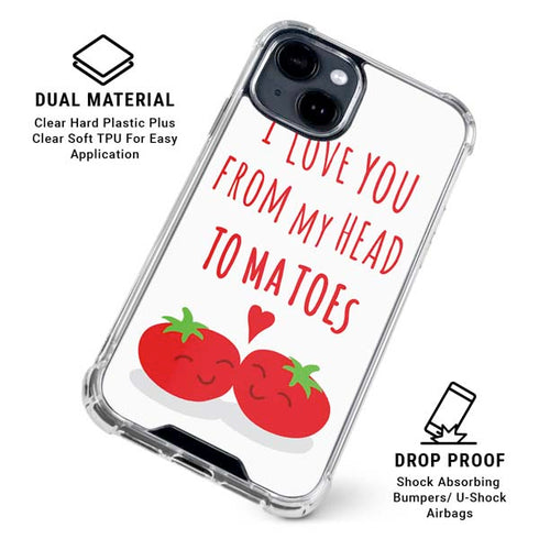 From My Head Tomatoes iPhone 15 Clear Case