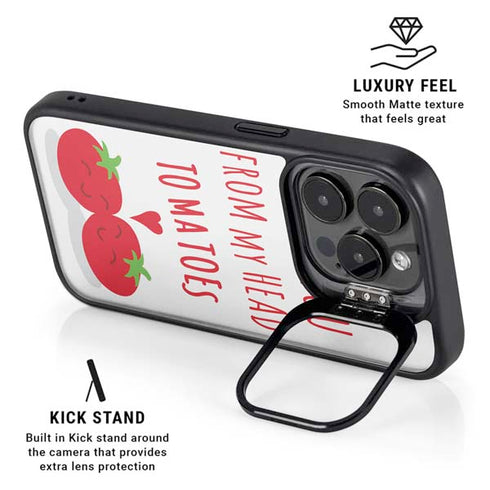 From My Head Tomatoes iPhone 15 Pro Max Kickstand Case