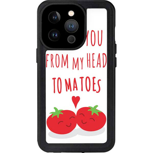 From My Head Tomatoes iPhone 15 Pro Waterproof Case