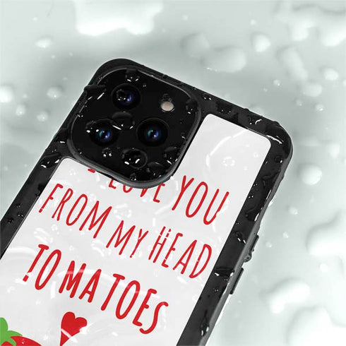 From My Head Tomatoes iPhone 15 Pro Waterproof Case