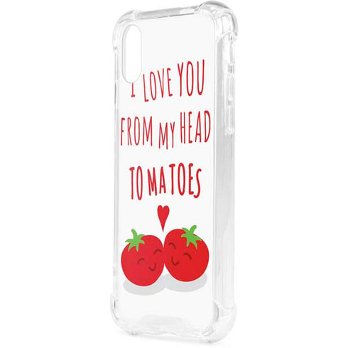 From My Head Tomatoes iPhone XS Clear Case