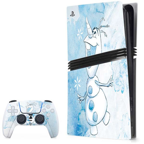 Disney Frozen Frozen Olaf Art PS5 Pro Bundle Skin