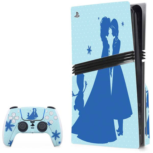 Disney Frozen Frozen Silhouettes PS5 Pro Disk Bundle Skin