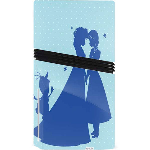Disney Frozen Frozen Silhouettes PS5 Pro Disk Console Skin