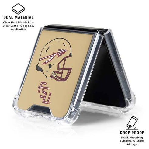 Florida State University FSU Helmet Galaxy Z Flip6 Clear Case