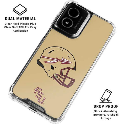 Florida State University FSU Helmet Moto G Power 5G (2024) Clear Case