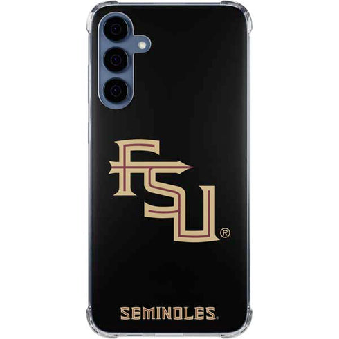 Florida State FSU Seminoles Black Galaxy A55 5G Clear Case