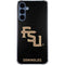 Florida State FSU Seminoles Black Galaxy A55 5G Clear Case