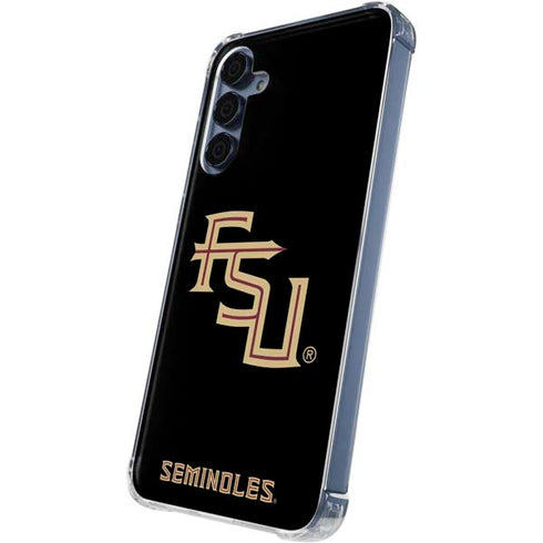 Florida State FSU Seminoles Black Galaxy A55 5G Clear Case