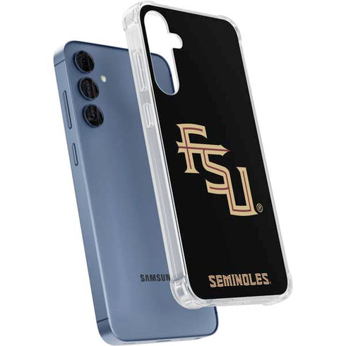 Florida State FSU Seminoles Black Galaxy A55 5G Clear Case