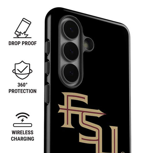 Florida State FSU Seminoles Black Galaxy S26 Plus Impact Case