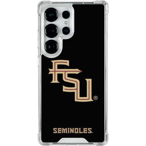 Florida State FSU Seminoles Black Galaxy S26 Ultra Clear Case