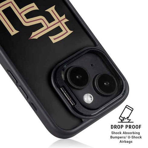 Florida State FSU Seminoles Black iPhone 14 Plus Kickstand Case