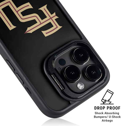 Florida State FSU Seminoles Black iPhone 14 Pro Max Kickstand Case